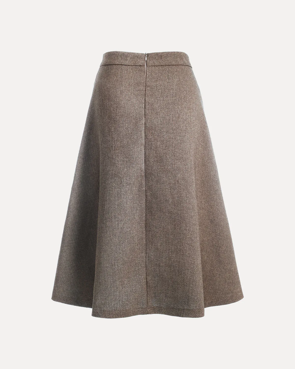 Coffee High Waisted Tweed Skirt sold by rihoas product image thumbnail 5