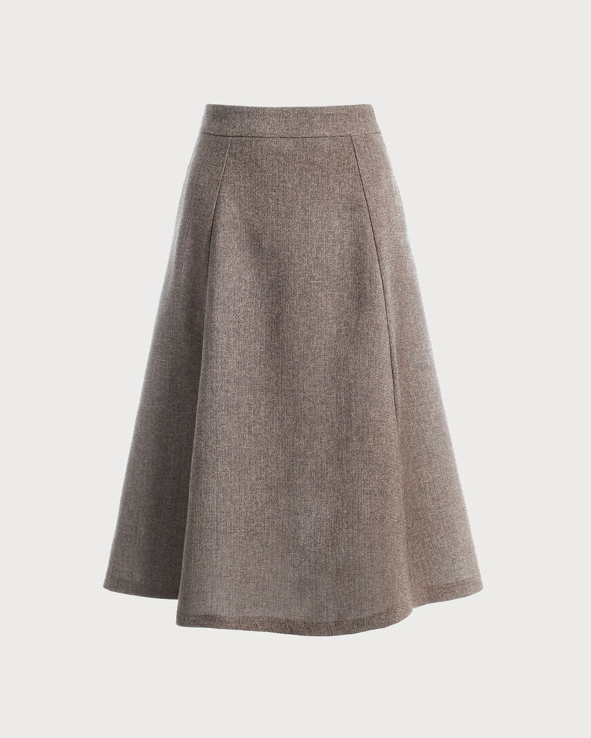 Coffee High Waisted Tweed Skirt sold by rihoas product image thumbnail 4