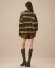 Brown Drop Shoulder Striped Sweater sold by rihoas