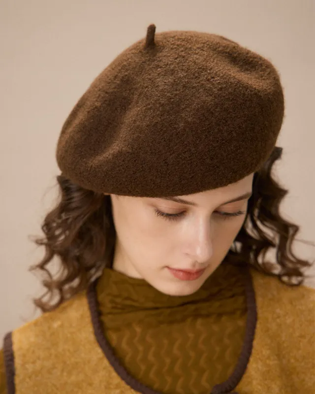 Classic Wool Beret Hat sold by rihoas