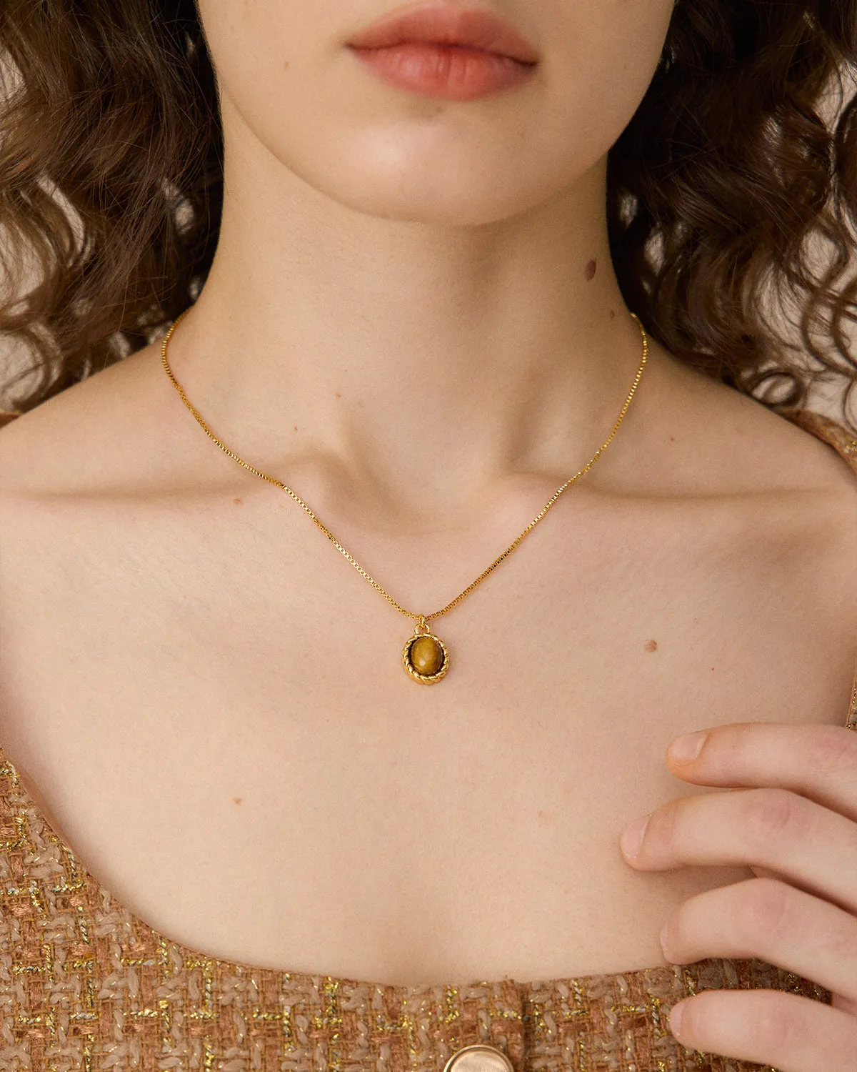 Retro Gold-Plated Necklace sold by rihoas