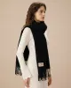 Black Classic Tassel Scarf sold by rihoas