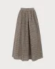 Brown Plaid High-Waisted Pocket Midi Skirt sold by rihoas