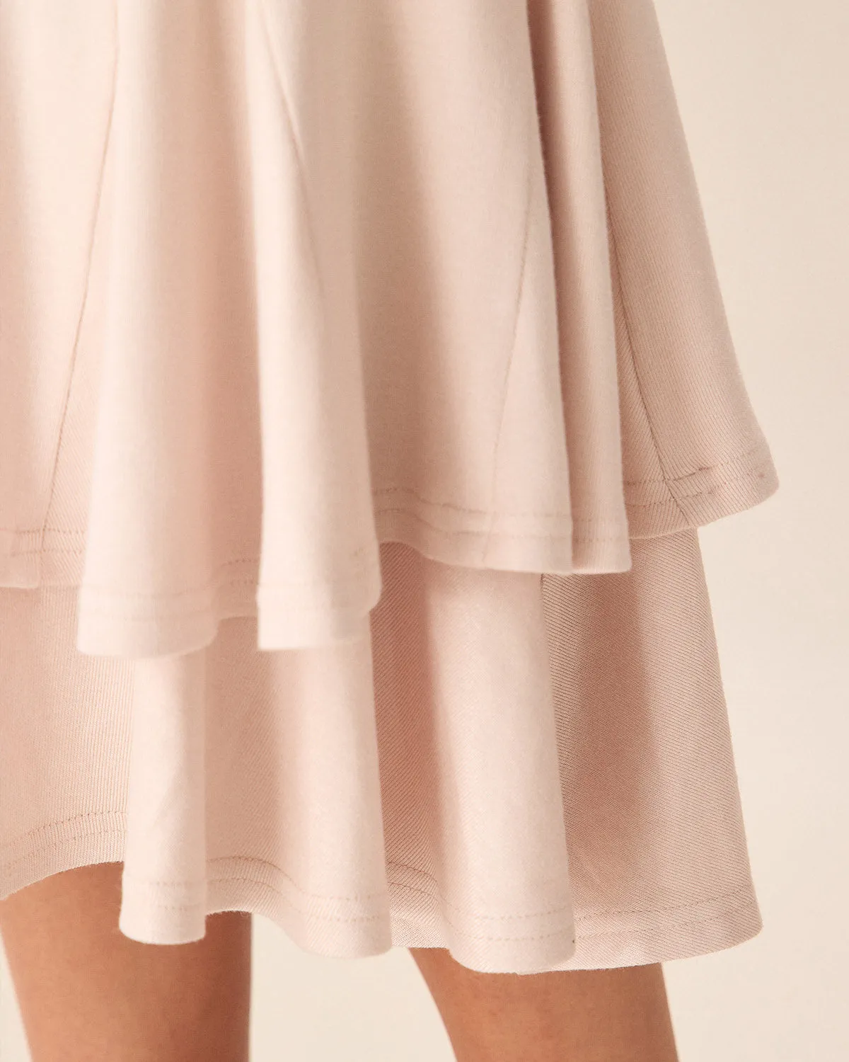 Apricot Square Neck Mermaid Midi Dress sold by rihoas product image thumbnail 2