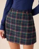 Green Plaid High-waisted Mini Skirt sold by rihoas