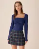 Green Plaid High-waisted Mini Skirt sold by rihoas