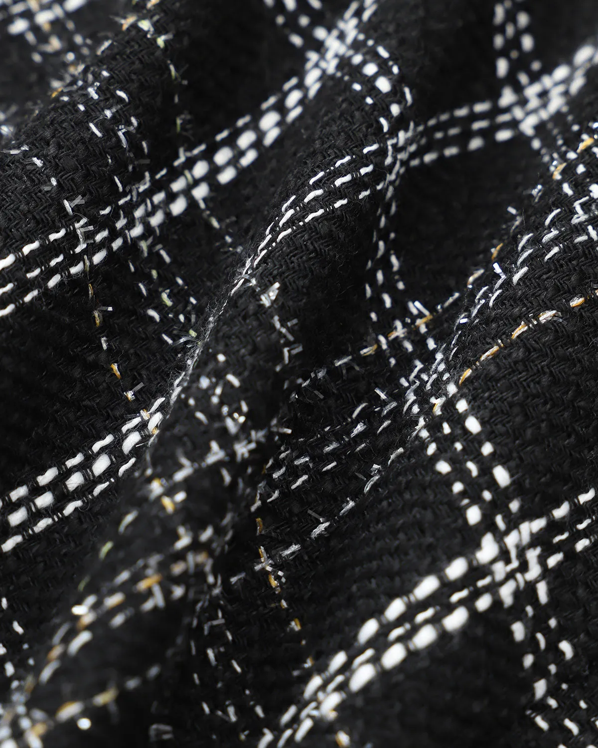 Black Plaid Tweed Mini Dress sold by rihoas product image thumbnail 3