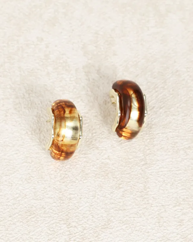 Brown Amber Earrings sold by rihoas
