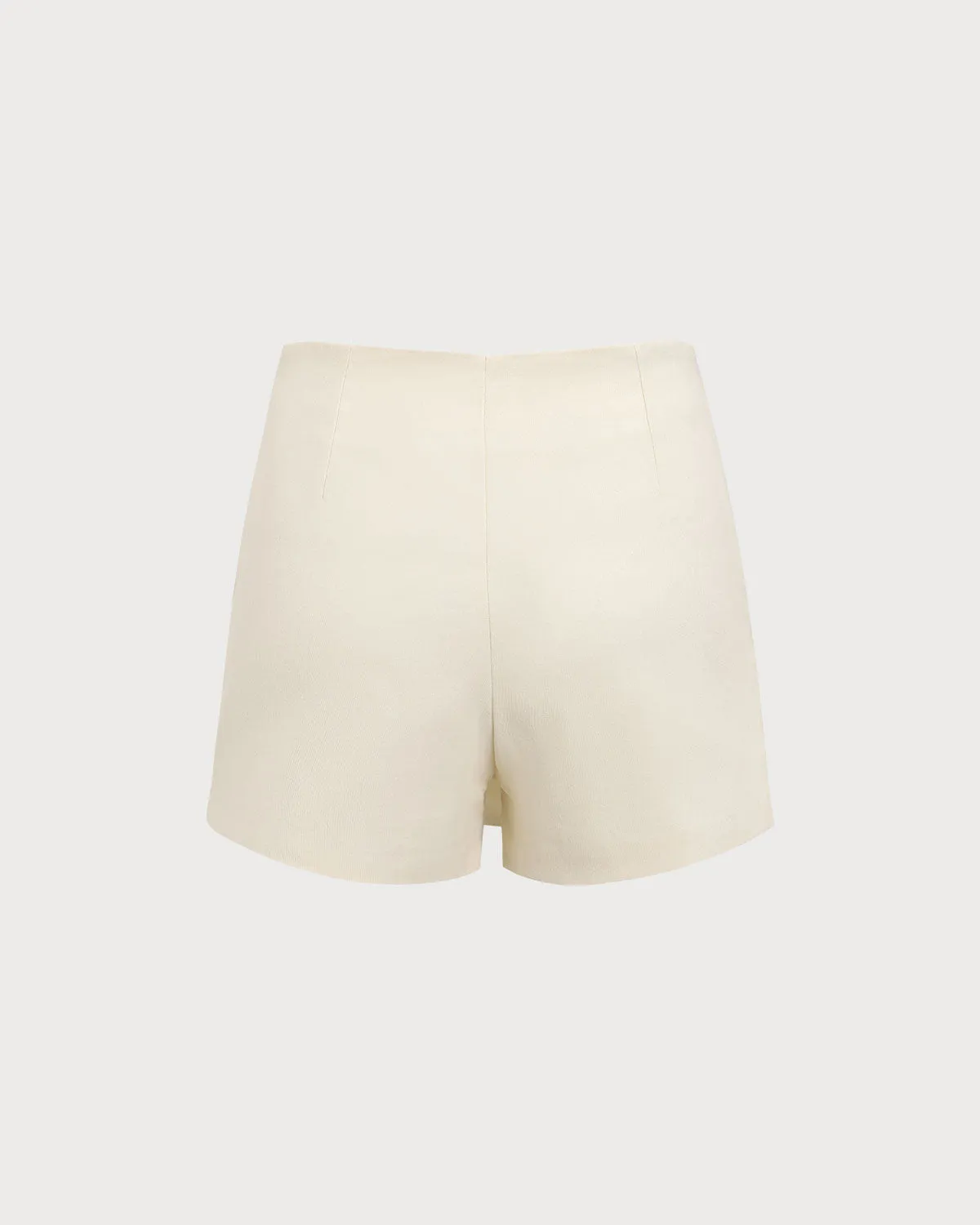White High-waisted Button Skort sold by rihoas product image thumbnail 2