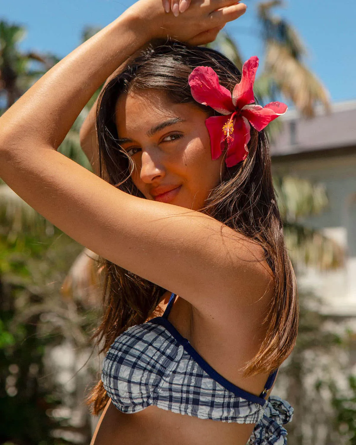 Blue Plaid Underwire Bikini Set sold by rihoas product image thumbnail 2