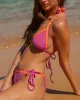 Pink Contrasting Drawstring Bikini Set sold by rihoas