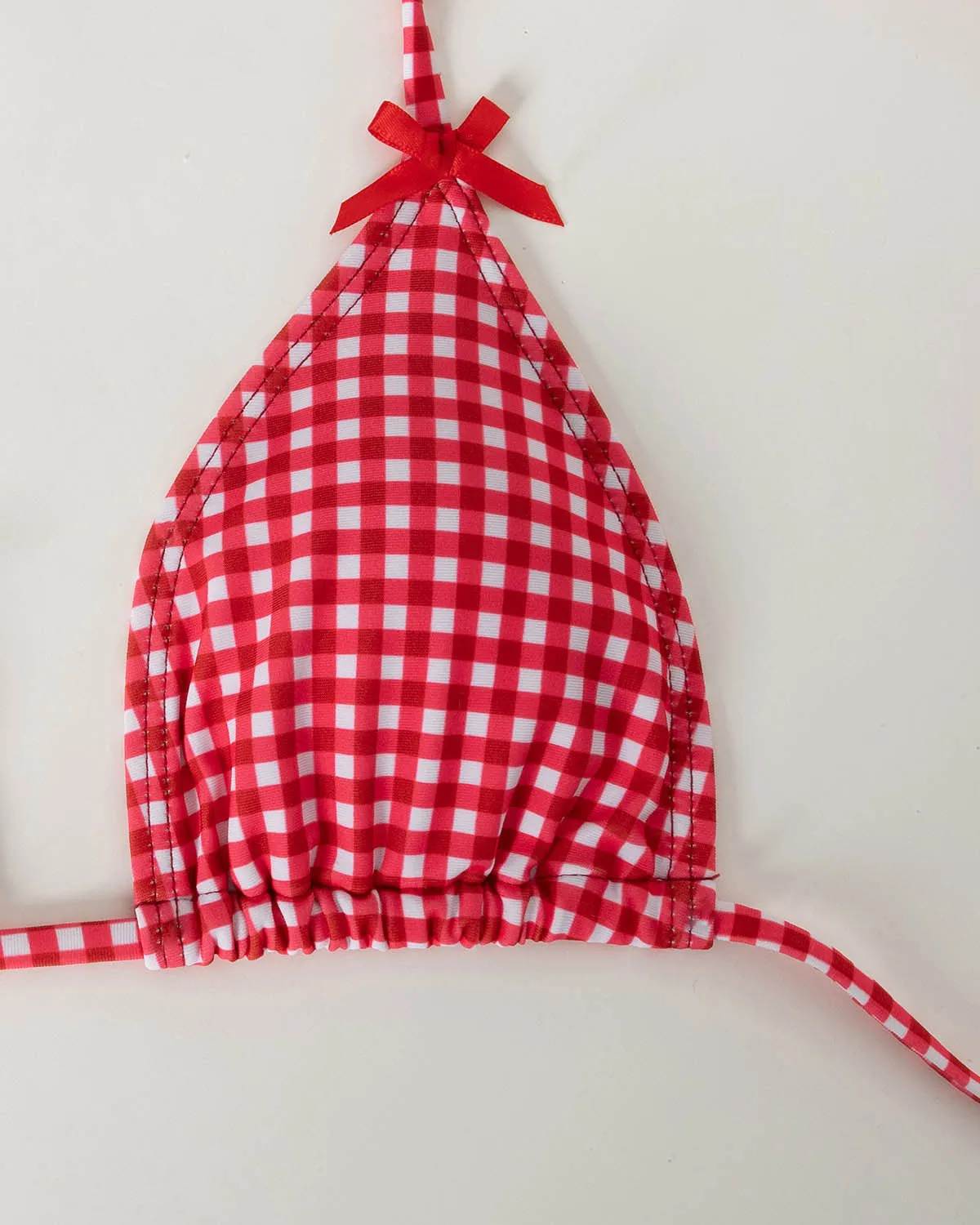 Red Plaid Bowknot Bikini Set sold by rihoas product image thumbnail 4