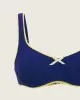 Blue Contrasting Underwire Bikini Set sold by rihoas
