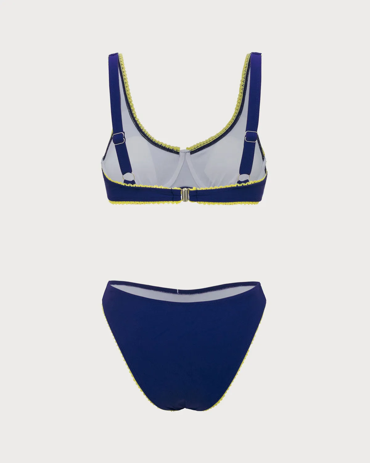 Blue Contrasting Underwire Bikini Set sold by rihoas product image thumbnail 3