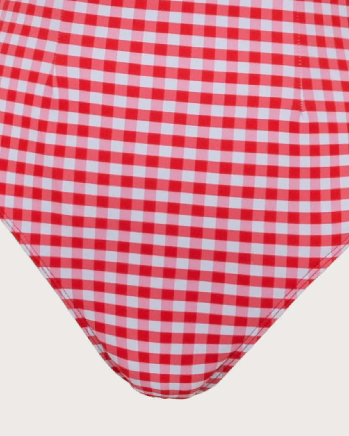 Red Plaid Boat Neck One-Piece Swimsuit sold by rihoas product image thumbnail 5