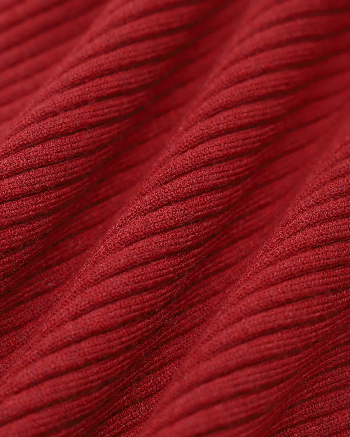 Red Bodycon Bell Sleeve Sweater Dress sold by rihoas product image thumbnail 3