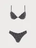 Black Polka Dot Bikini Set sold by rihoas