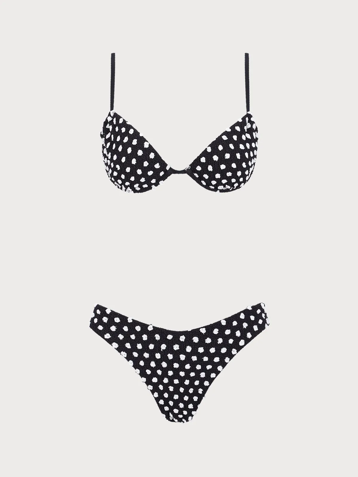 Black Polka Dot Bikini Set sold by rihoas product image thumbnail 5