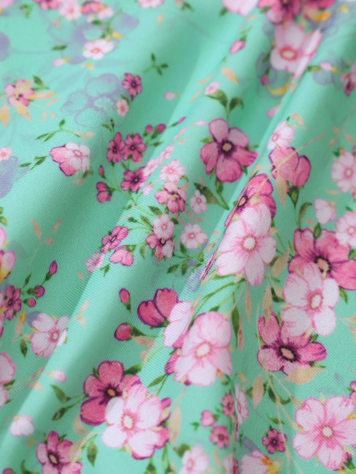 Green Floral Halter Bikini Set sold by rihoas product image thumbnail 3