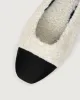 Enfiis Beige Fleece Square Toe Ballerinas sold by rihoas