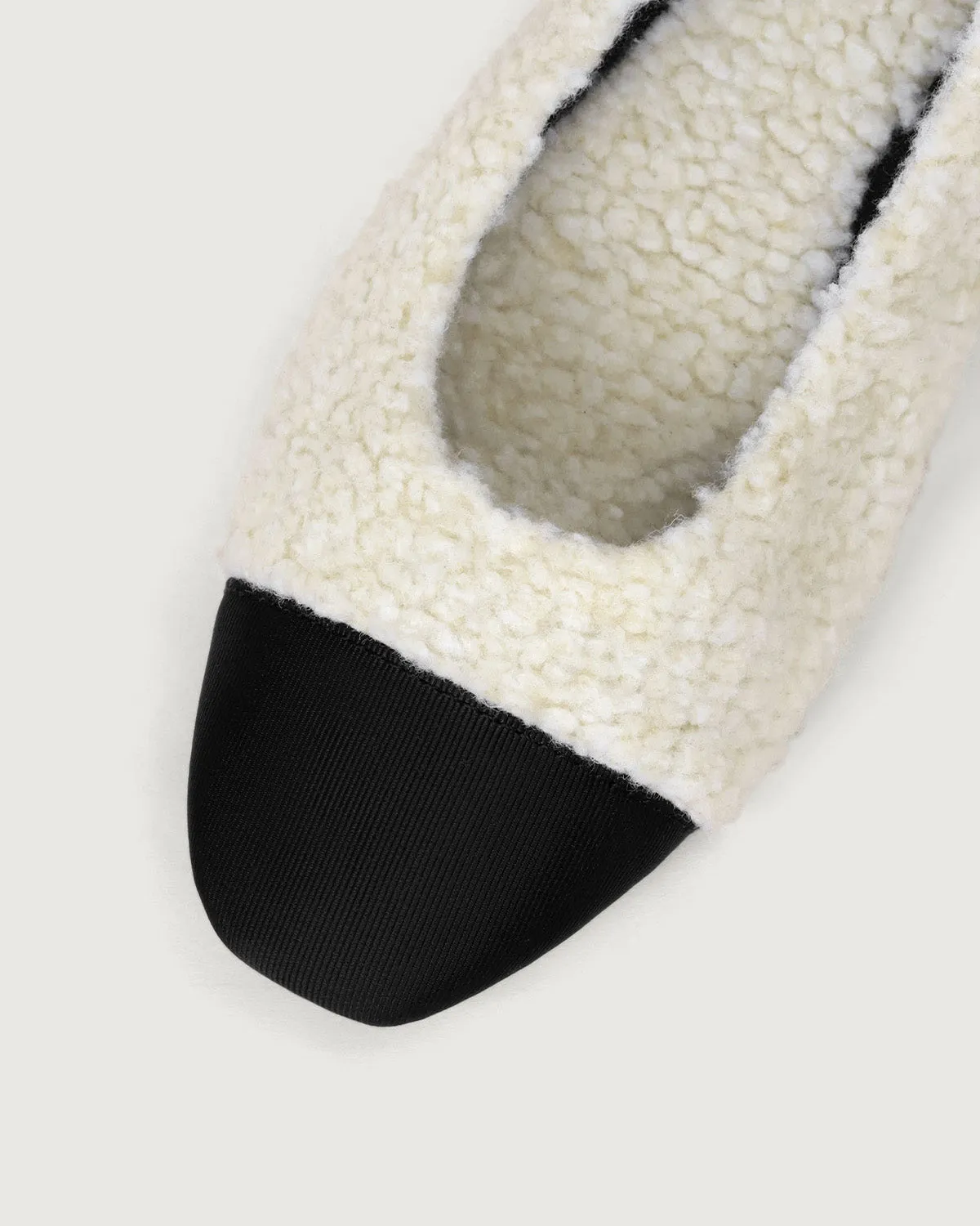 Enfiis Beige Fleece Square Toe Ballerinas sold by rihoas product image thumbnail 5