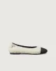 Enfiis Beige Fleece Square Toe Ballerinas sold by rihoas