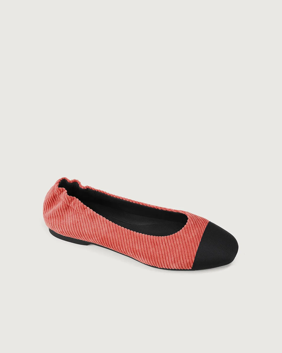 Enfiis Brick Red Twill Square Toe Ballet Flats sold by rihoas product image thumbnail 5