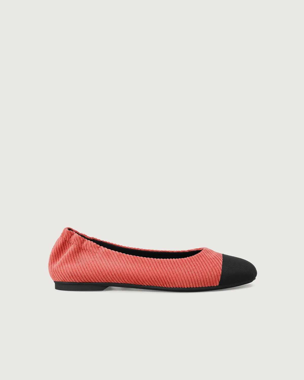 Enfiis Brick Red Twill Square Toe Ballet Flats sold by rihoas product image thumbnail 4