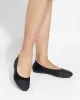 Enfiis Black Satin Square Toe Ballet Flats sold by rihoas