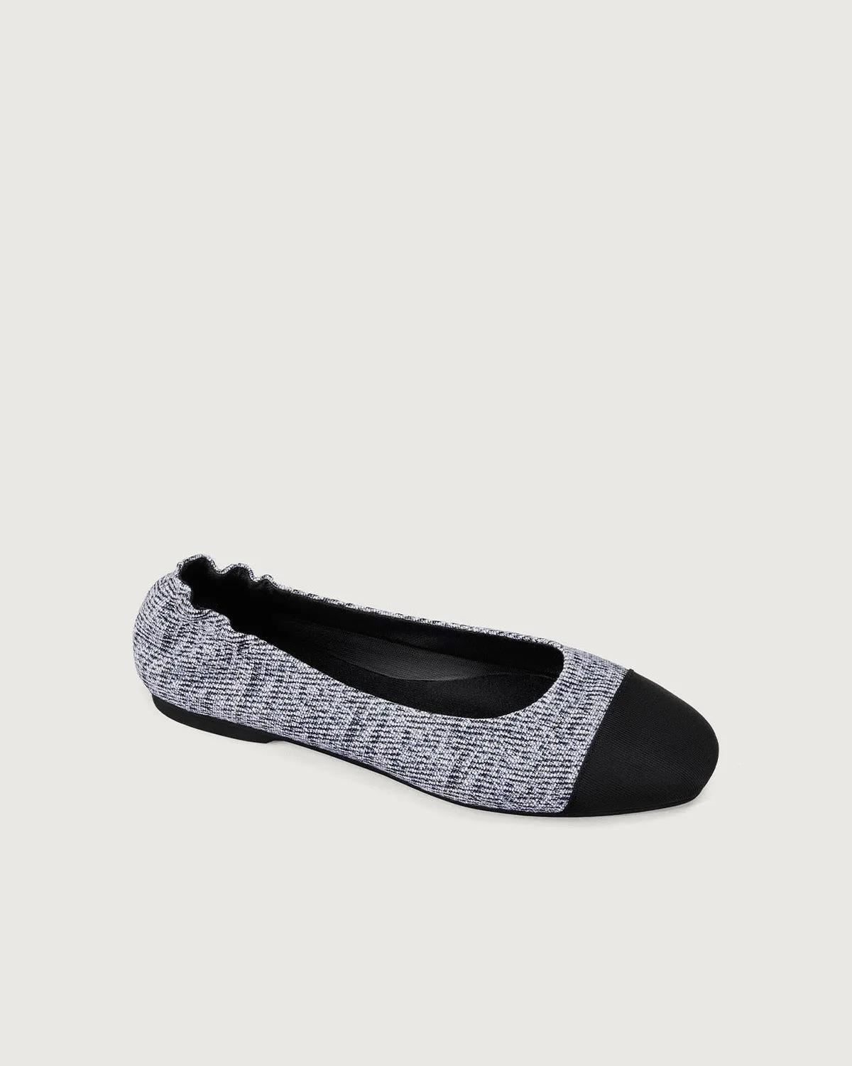 Enfiis Black Twill Jacquard Ballet Flats sold by rihoas product image thumbnail 4