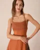 Caramel Mesh Flowy Slip Midi Dress sold by rihoas