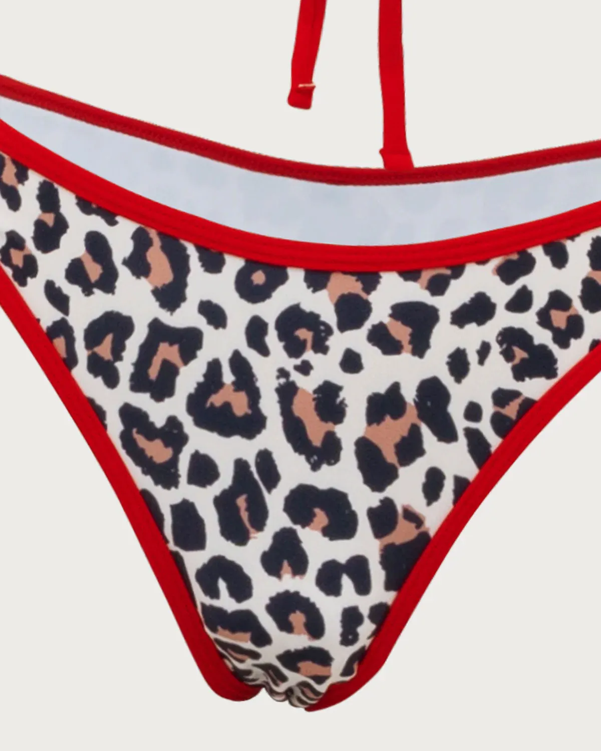 Brown Leopard Print Contrasting Bikini Set sold by rihoas product image thumbnail 4