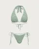 Green Geometric Print Hoop Bikini Set sold by rihoas
