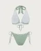 Green Geometric Print Hoop Bikini Set sold by rihoas