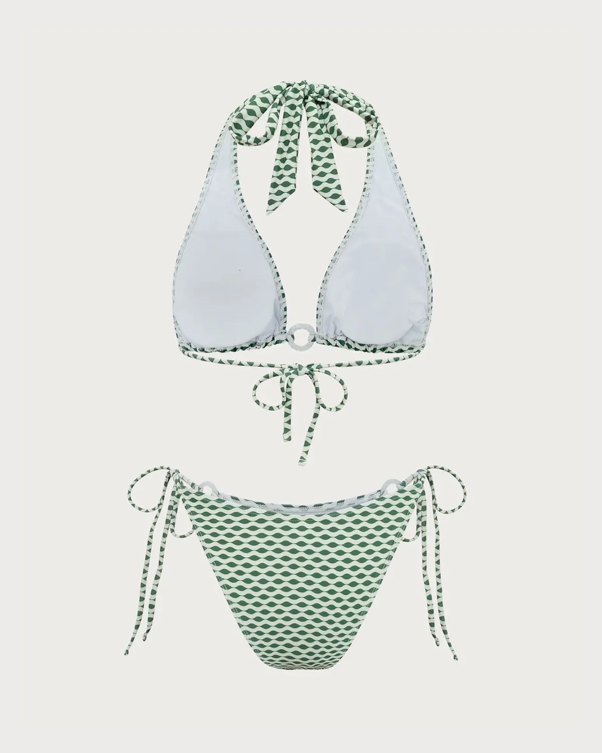Green Geometric Print Hoop Bikini Set sold by rihoas product image thumbnail 2