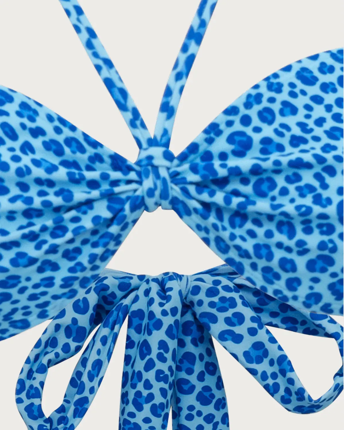 Blue Leopard Print Bandeau Bikini Set sold by rihoas product image thumbnail 3