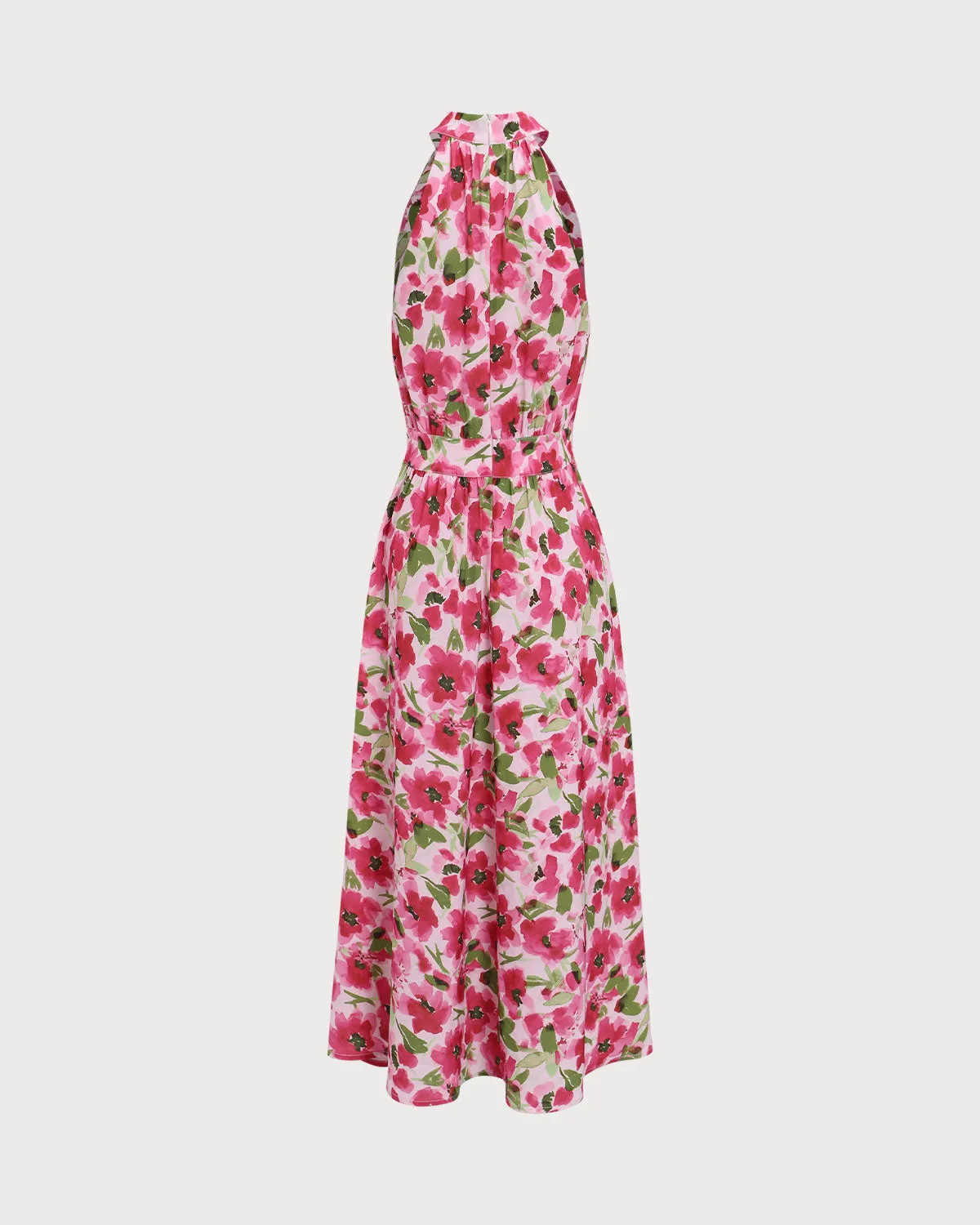 Pink Floral Midi Dress sold by rihoas product image thumbnail 2
