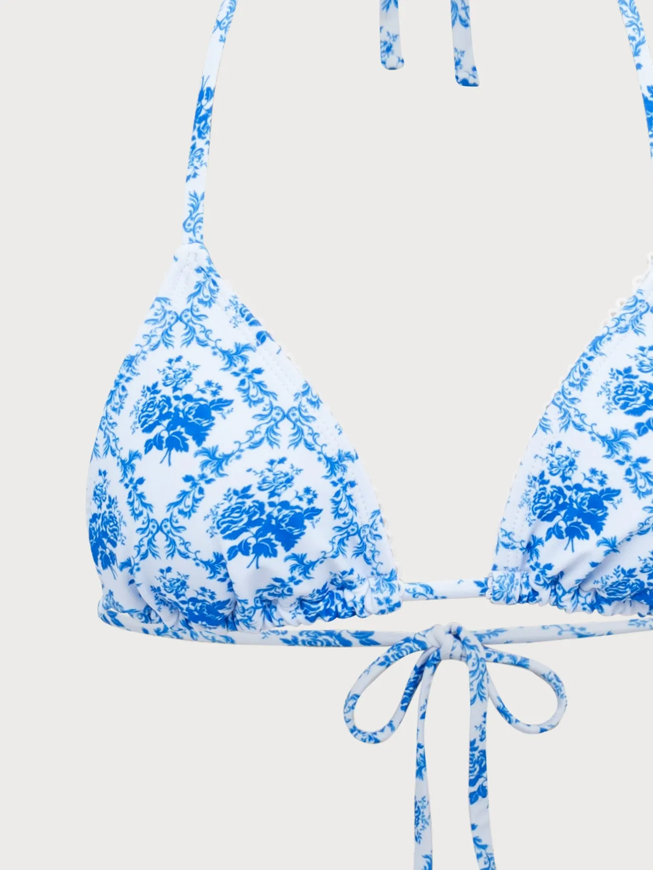 Blue Floral Halter Bikini Set sold by rihoas product image thumbnail 2