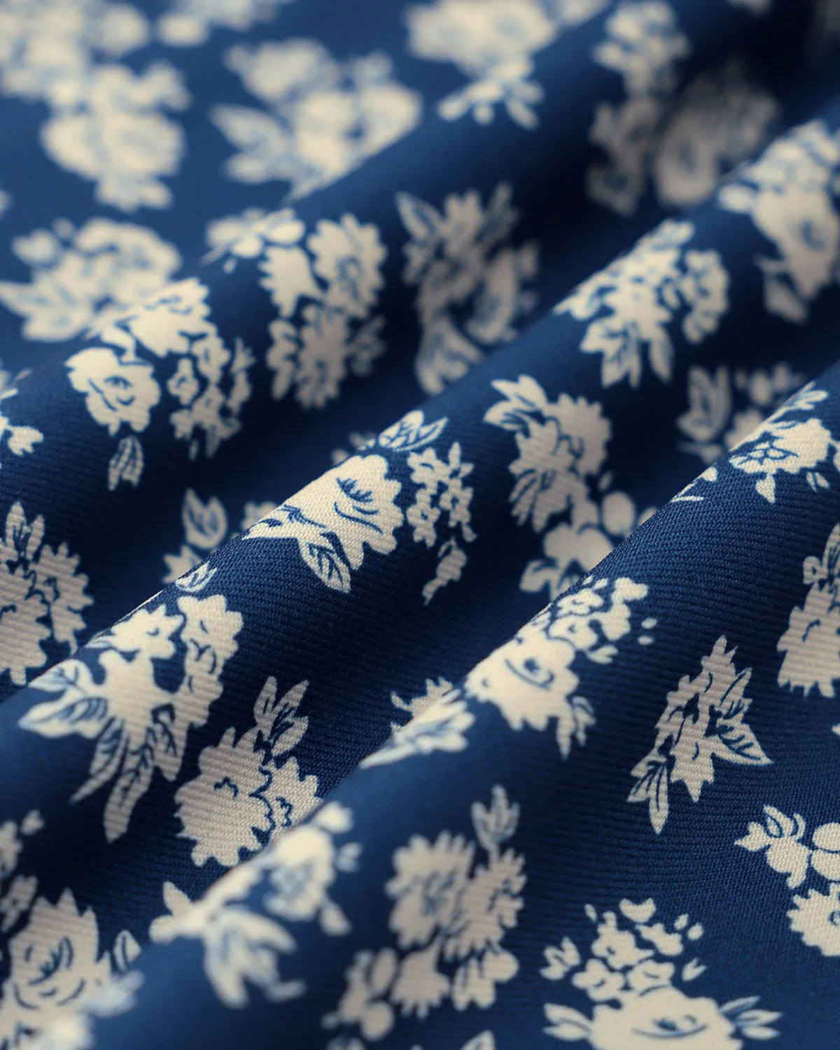 Navy Floral A-Line Mini Skirt sold by rihoas product image thumbnail 3