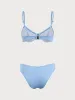 Blue Daisy Underwire Bikini Set sold by rihoas