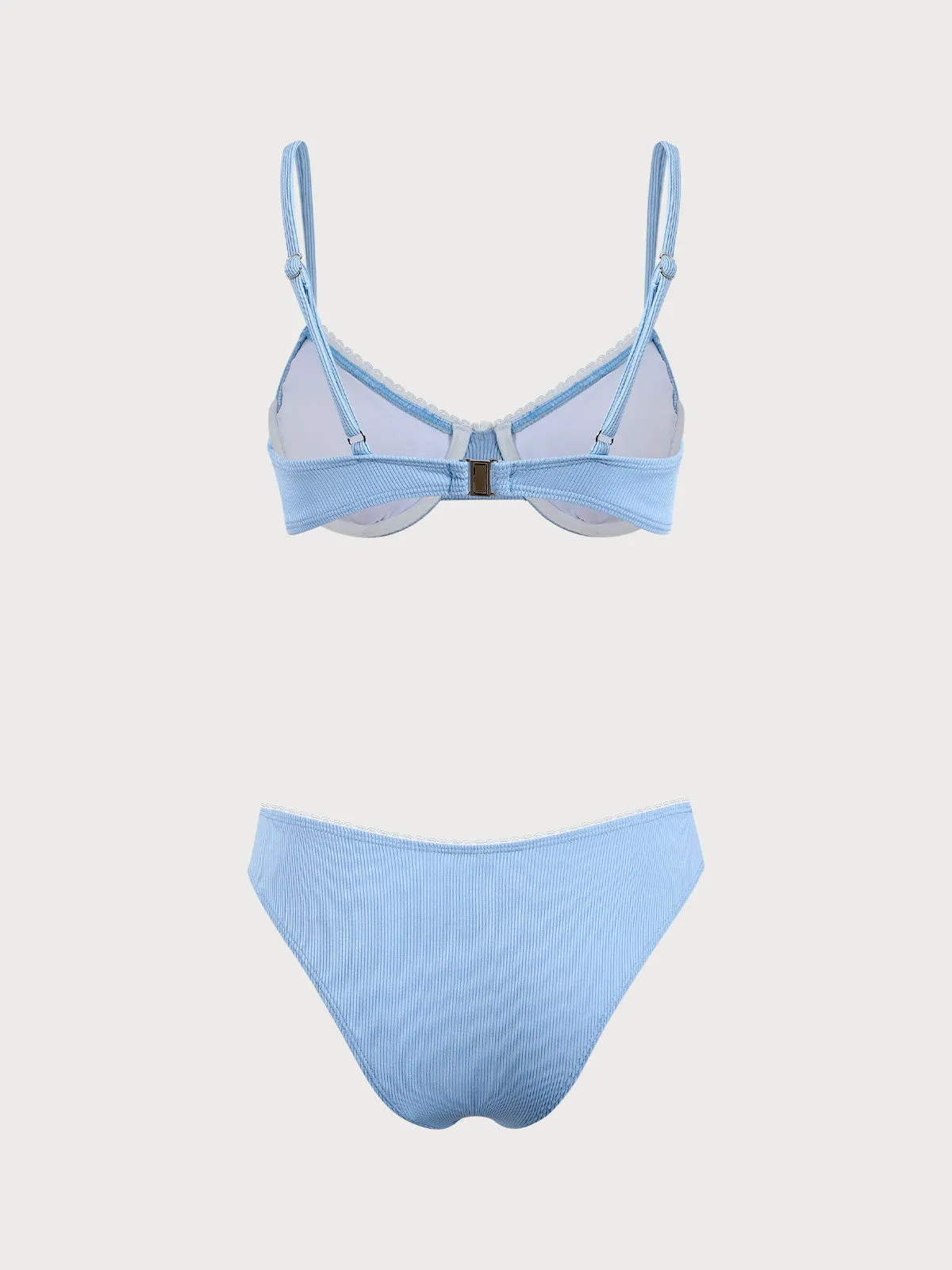 Blue Daisy Underwire Bikini Set sold by rihoas product image thumbnail 2