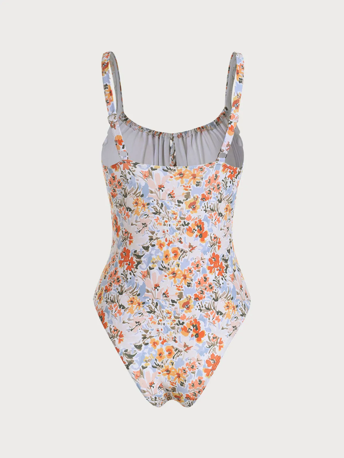 Floral Ruched Tie Front Bikini Sets sold by rihoas product image thumbnail 5