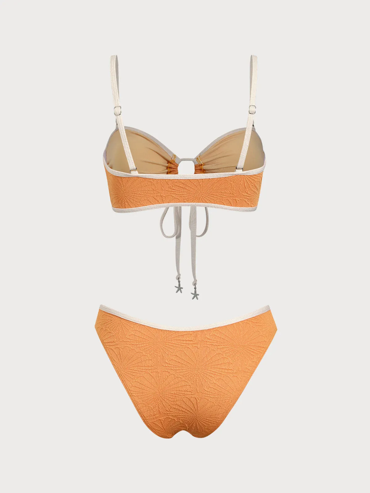 Orange Contrast Cutout Bikini Set sold by rihoas product image thumbnail 2