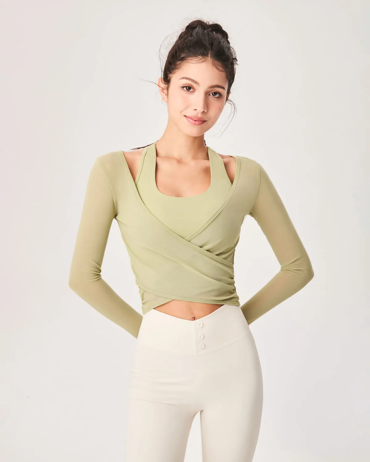 Green Surplice Long Sleeve Cover-up - Light Support sold by rihoas