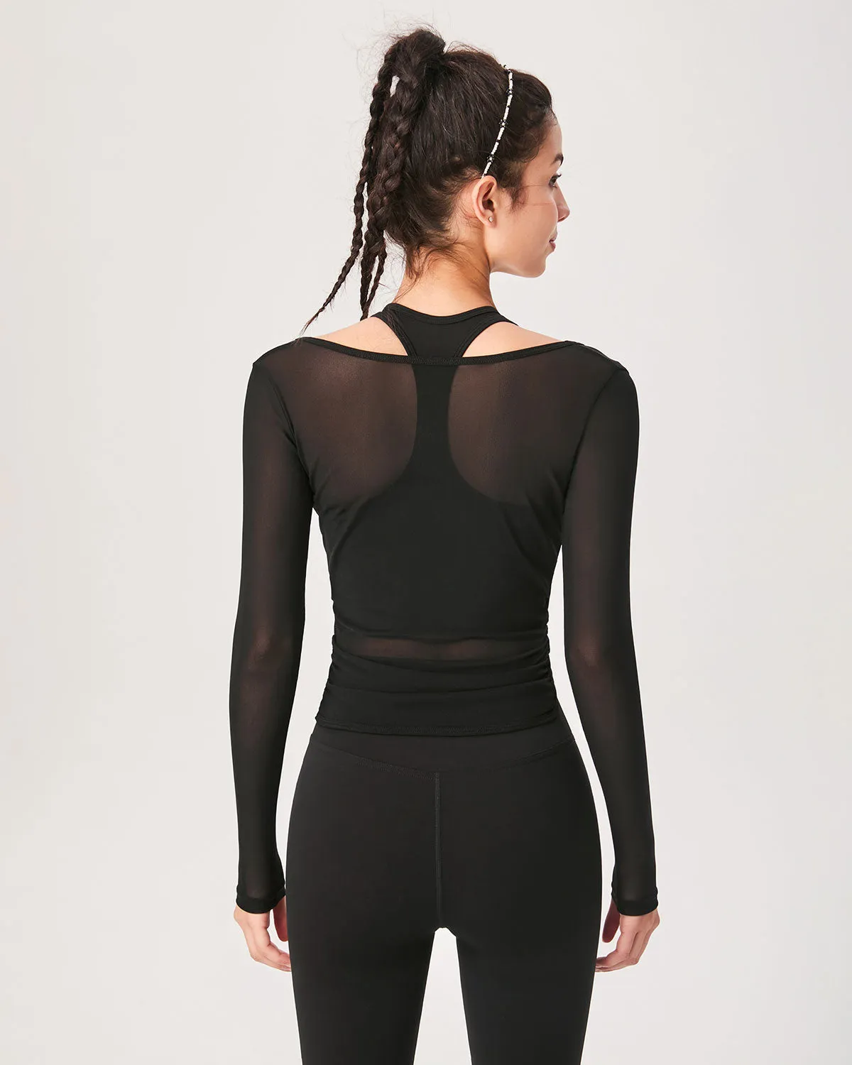 Black Surplice Long Sleeve Cover-up - Light Support sold by rihoas product image thumbnail 3