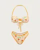 Yellow Floral Tie-Back Bikini Set sold by rihoas