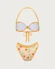 Yellow Floral Tie-Back Bikini Set sold by rihoas