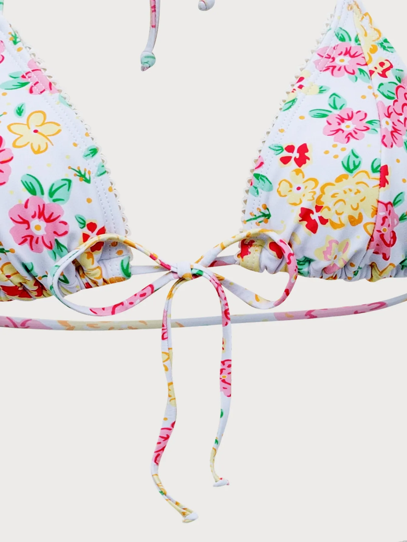 Pink Floral Halter Bikini Set sold by rihoas product image thumbnail 2