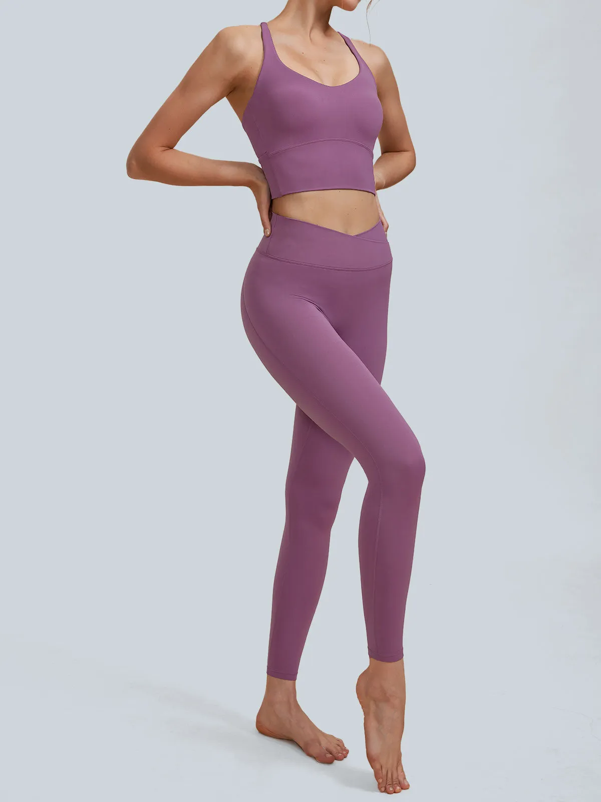 Purple High Waisted Leggings sold by rihoas product image thumbnail 4