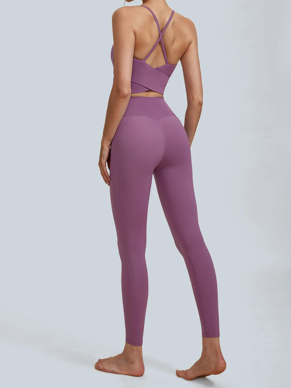 Purple High Waisted Leggings sold by rihoas product image thumbnail 5